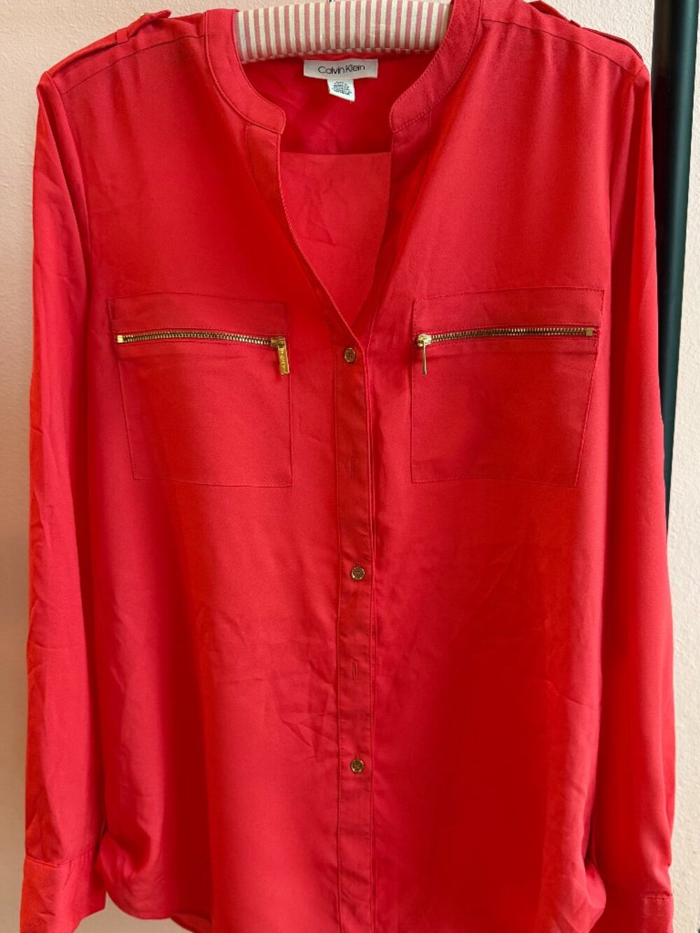 Calvin Klein Womens Convertible Blouse